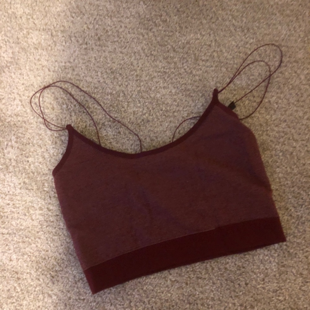 Urban outfitters burgundy crop top